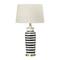 Hello Honey® Black & White Striped Ceramic Table Lamp